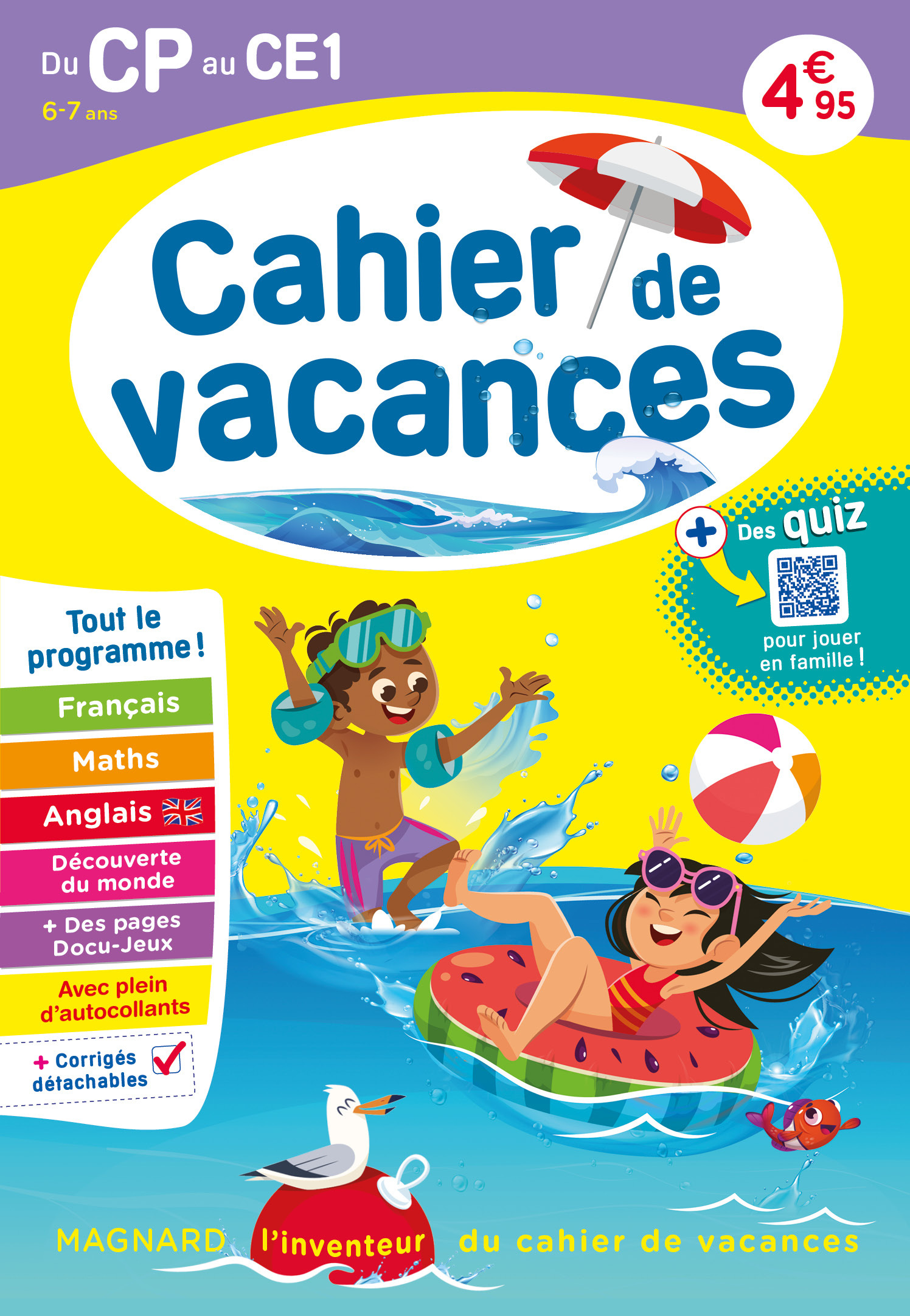 Cahier de vacances 2023, du CP vers le CE1 6-7 ans - Magnard, l’inventeur du cahier de vacances (Bro