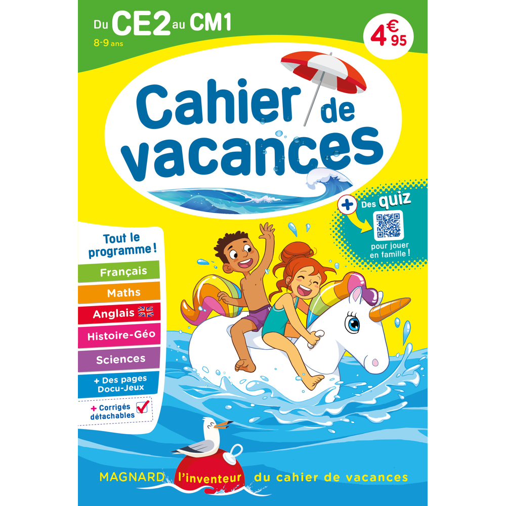 Cahier de vacances 2023, du CE2 vers le CM1 8-9 ans - Magnard, l’inventeur du cahier de vacances (Br