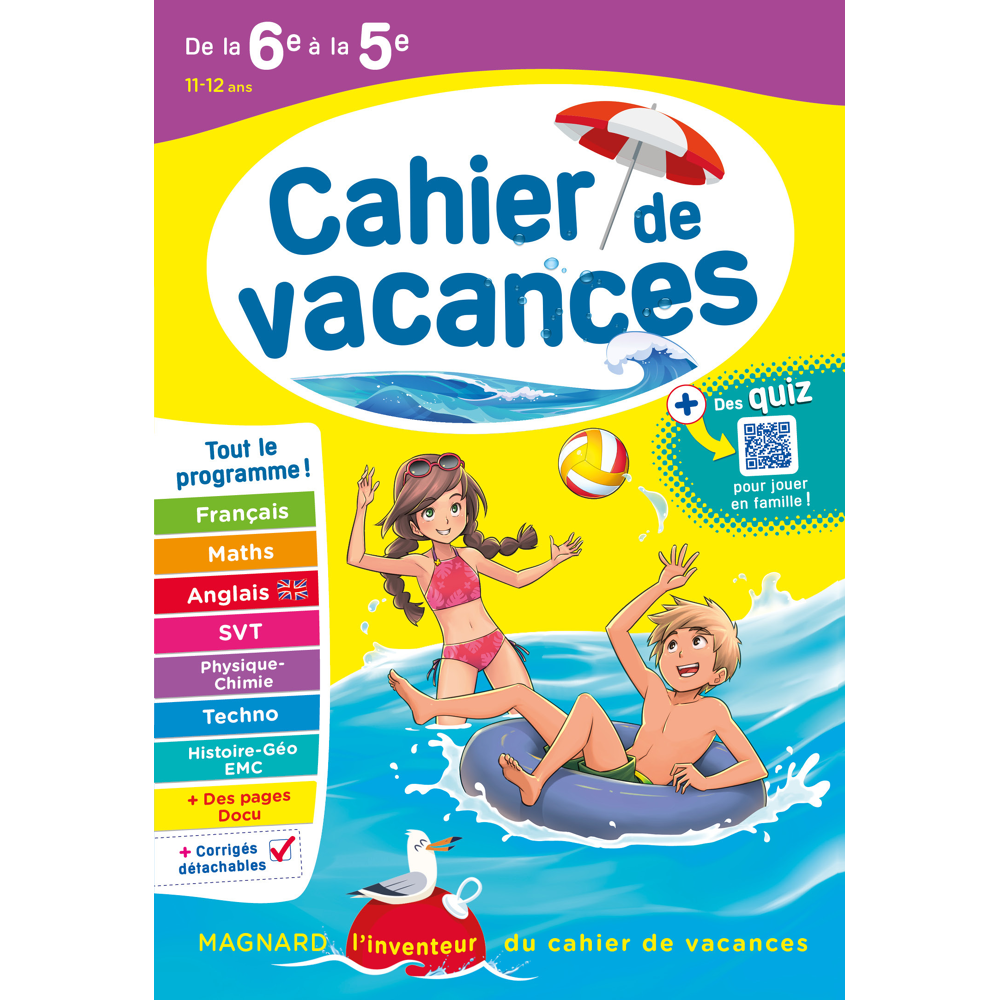 Cahier de vacances 2023, de la 6e vers la 5e - Magnard, l'inventeur des cahiers de vacances (Broché)