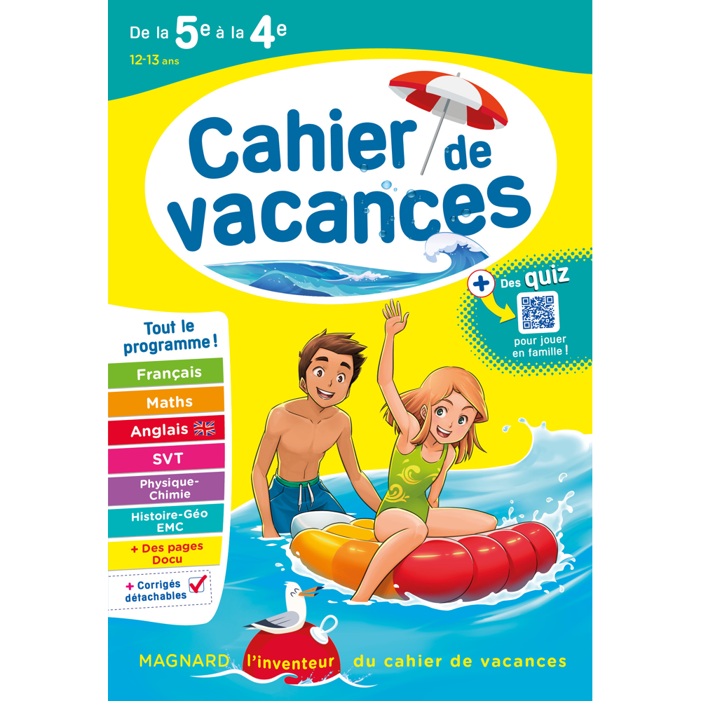 Cahier de vacances 2023, de la 5e vers la 4e - Magnard, l'inventeur des cahiers de vacances (Broché)