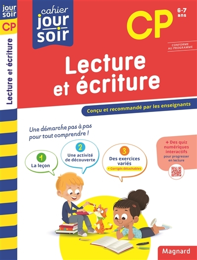 Lecture et écriture CP - Cahier Jour Soir - Conçu et recommandé par les enseignants (Broché)