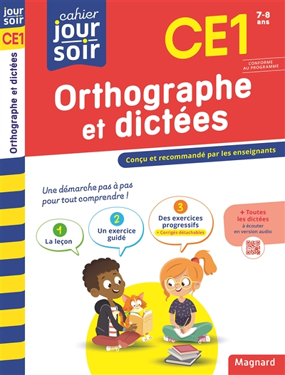 Orthographe et dictées CE1 - Cahier Jour Soir - Conçu et recommandé par les enseignants (Broché)