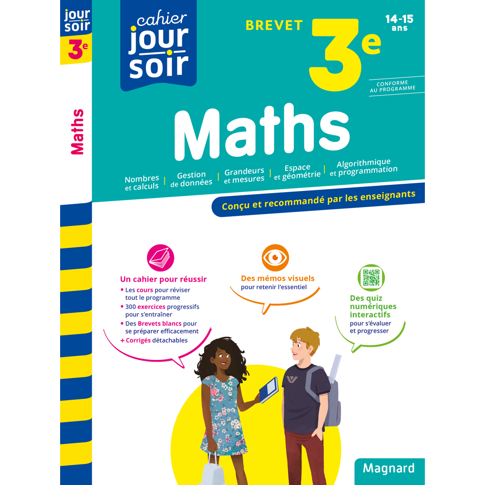 Maths 3e Brevet - Cahier Jour Soir - Conçu et recommandé par les enseignants (Broché)
