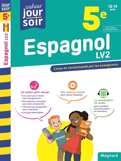 Espagnol 5e LV2 - Cahier Jour Soir - Conçu et recommandé par les enseignants (Broché)