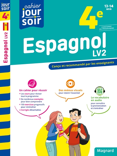 Espagnol 4e LV2 - Cahier Jour Soir - Conçu et recommandé par les enseignants (Broché)
