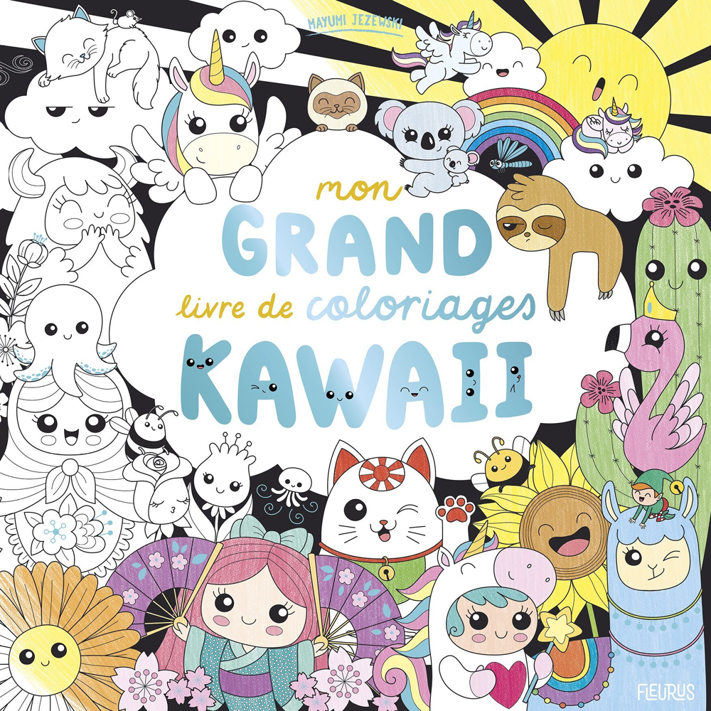 Mon grand livre de coloriages - Kawaii (Jeunesse)