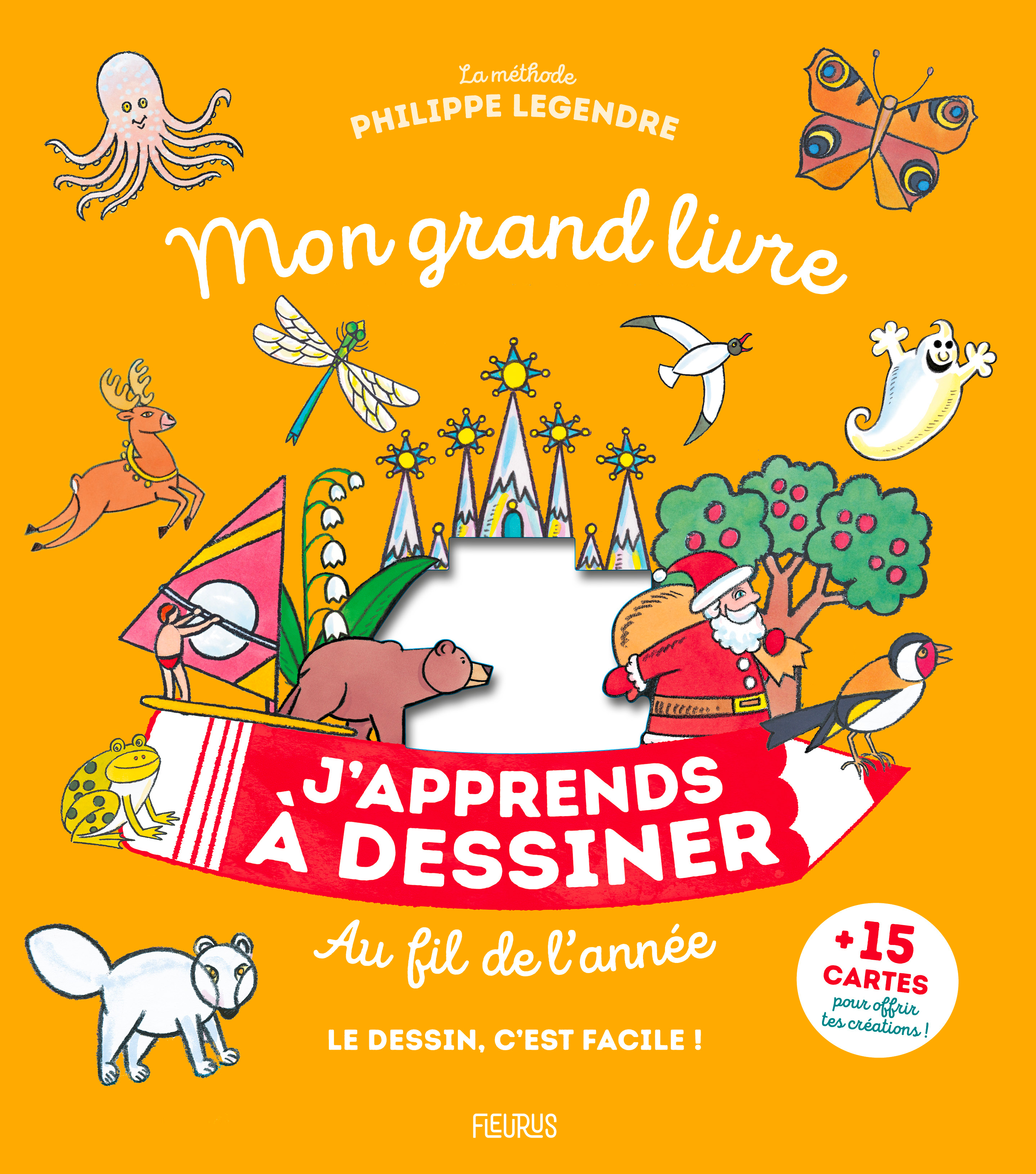 Mon grand livre J'apprends à dessiner au fil de l'année (Jeunesse)