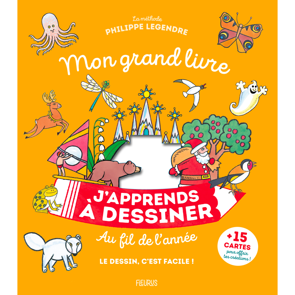 Mon grand livre J'apprends à dessiner au fil de l'année (Jeunesse)