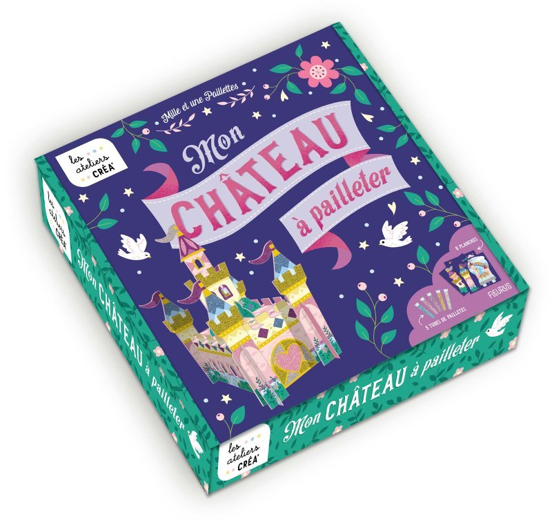 Mon château à pailleter : mille et une paillettes (Coffret)