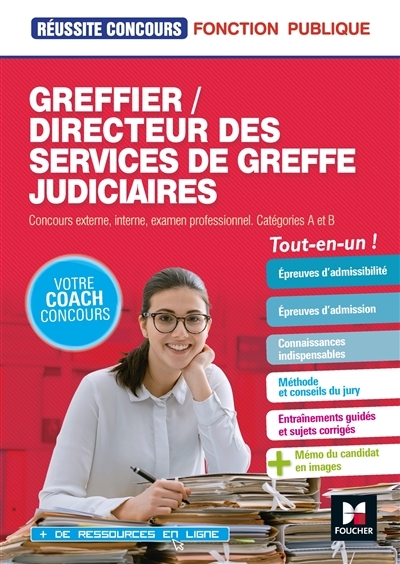 Réussite Concours - Greffier/Directeur des services de greffe judiciaires - Préparation complète (Br