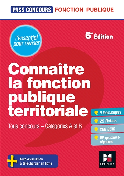 Pass'Concours - Connaître la Fonction publique territoriale cat. A et B - Révision et entrainement (