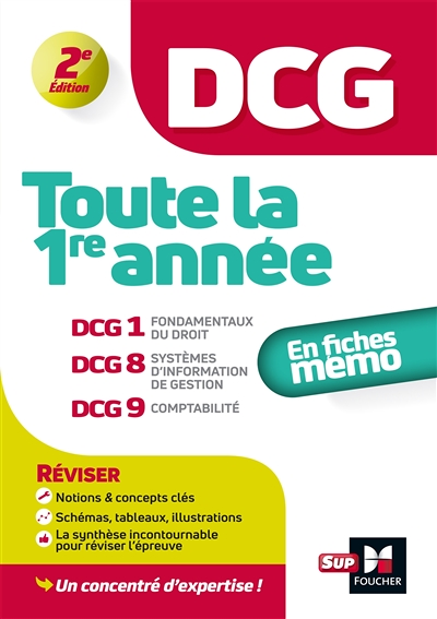 DCG - Toute la 1ère année du DCG 1, 8, 9 en fiches - Révision (Broché)