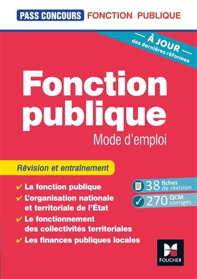Pass'Concours - Fonction publique Mode d'emploi - 8e édition - Révision et entraînement (Broché)