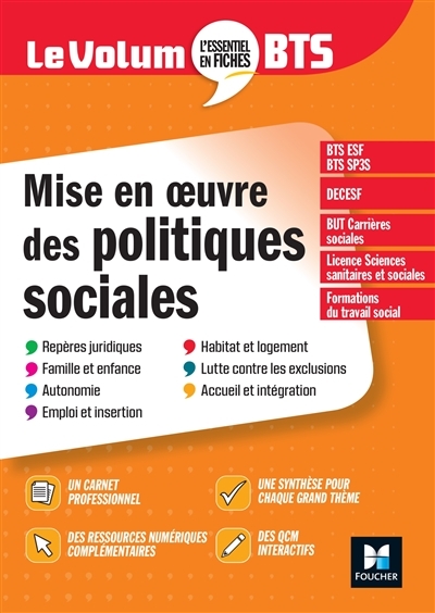 Le Volum' BTS - Mise en oeuvre des politiques sociales - 6e édition - Révision (Broché)