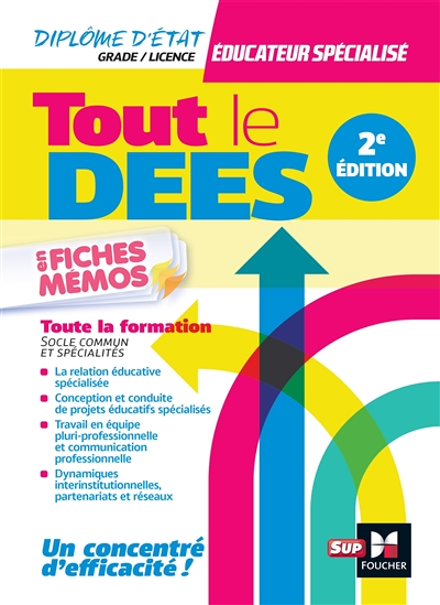 Tout le DEES en fiches mémos - Diplôme d'état Educateur spécialisé - 2e édition - Révision (Broché)