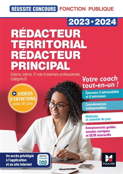 Réussite Concours - Rédacteur territorial/principal - 2023-2024 - Préparation complète (Broché)