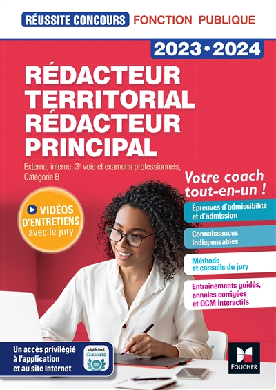 Réussite Concours - Rédacteur territorial/principal - 2023-2024 - Préparation complète (Broché)