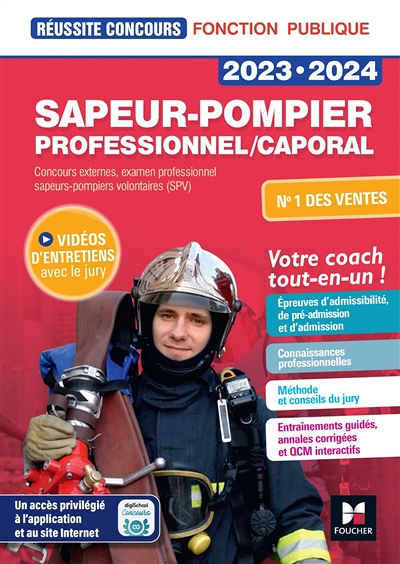 Réussite Concours Sapeur-pompier professionnel/caporal - 2023-2024 - Préparation complète (Broché)