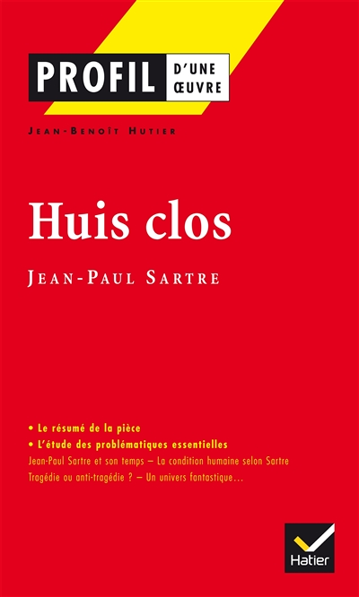Profil - Sartre (Jean-Paul) : Huis clos - analyse littéraire de l'oeuvre (Poche)