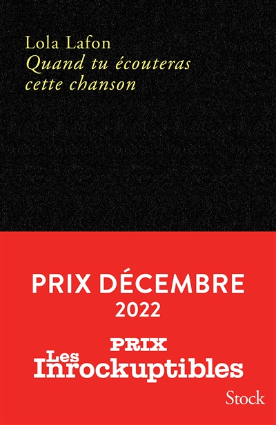 Quand tu écouteras cette chanson GRAND PRIX DES LECTRICES ELLE 2023 - Grand prix des lectrices ELLE