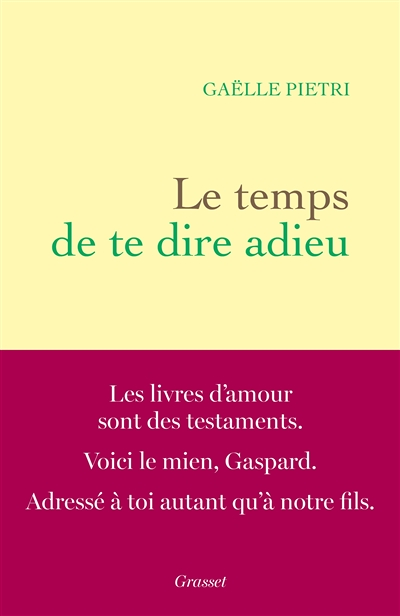 Le temps de te dire adieu (Broché)