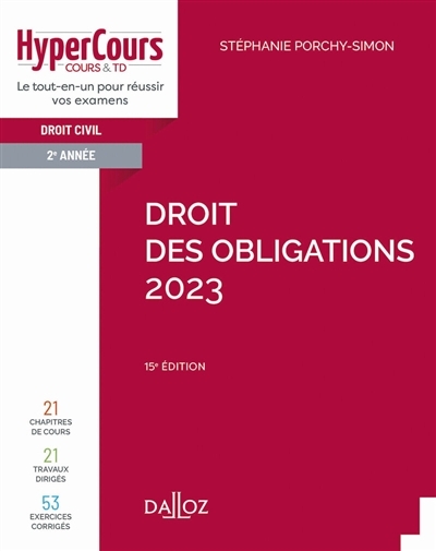 Droit des obligations 2023 15ed (Broché)