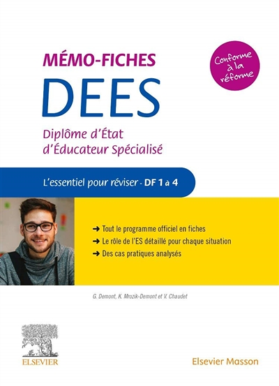 Mémo-Fiches DEES - Diplôme d'État d'éducateur spécialisé - L'essentiel pour réviser - DF1 à 4 (Broch
