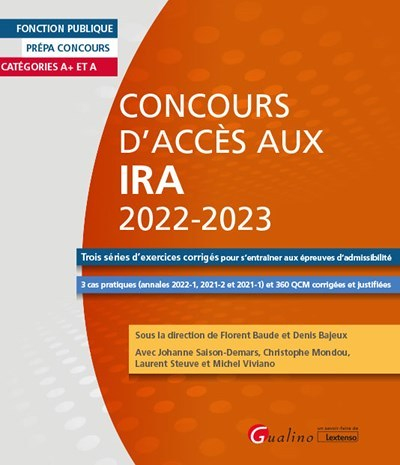 Concours d'accès aux IRA 2022-2023 (Broché)