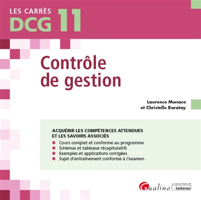DCG 11 - Contrôle de gestion - Cours et applications corrigées (Broché)