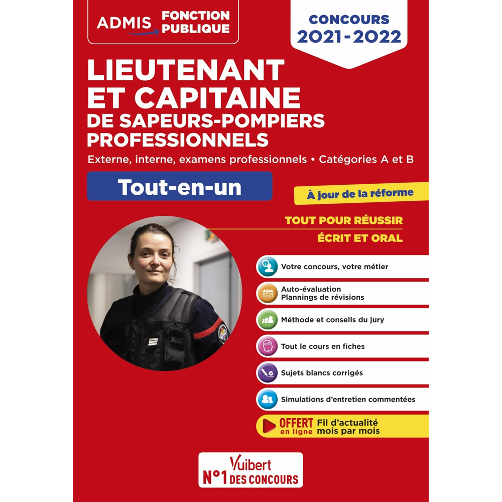 Concours Lieutenant et Capitaine de sapeurs-pompiers professionnels - Catégories A et B - Tout-en-un