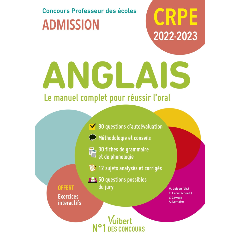 CRPE - Concours Professeur des écoles - Anglais - Le manuel complet pour réussir l'oral - Admission