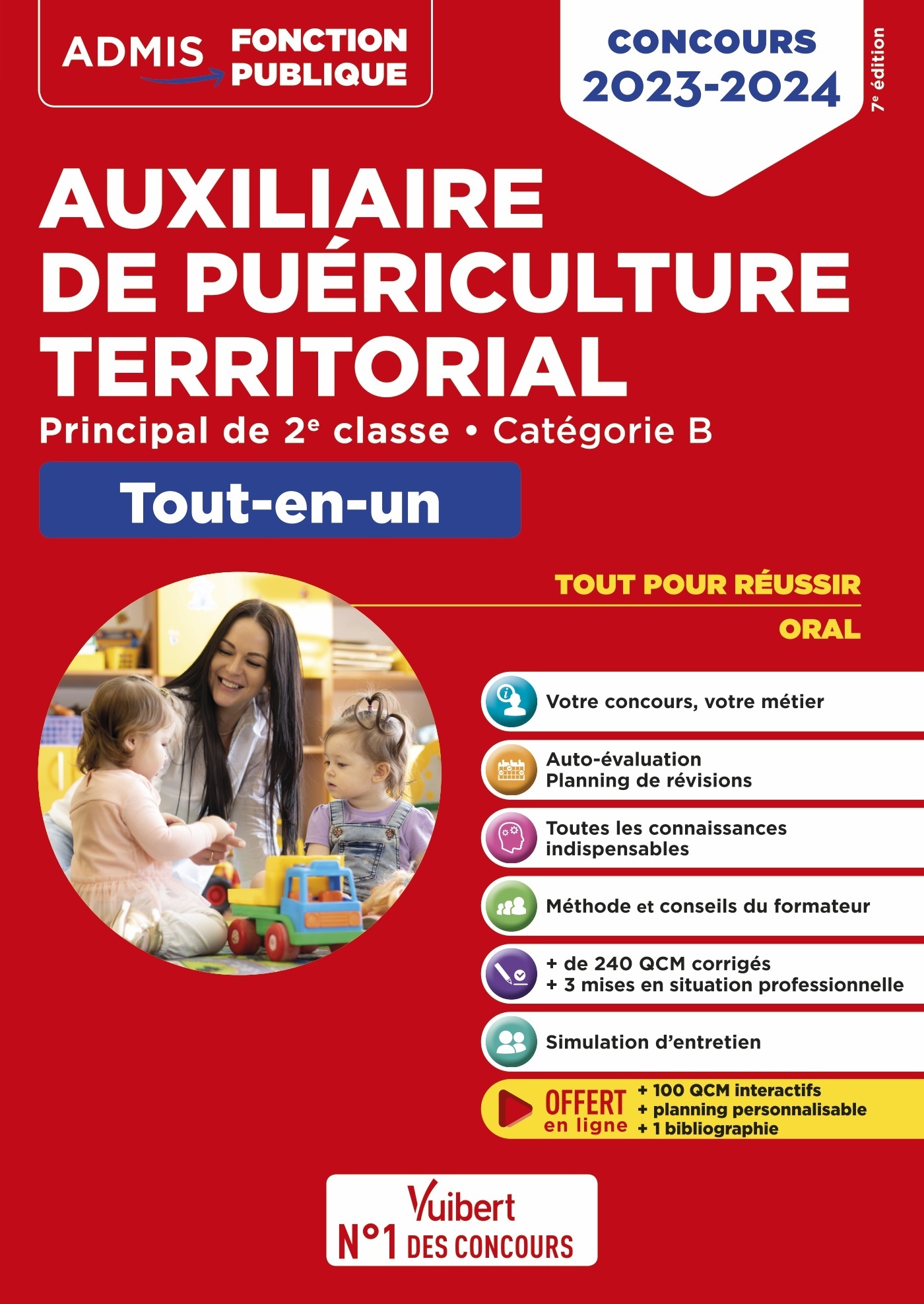 Concours Auxiliaire de puériculture territorial - Catégorie B - Tout-en-un - Concours 2023-2024 (Bro