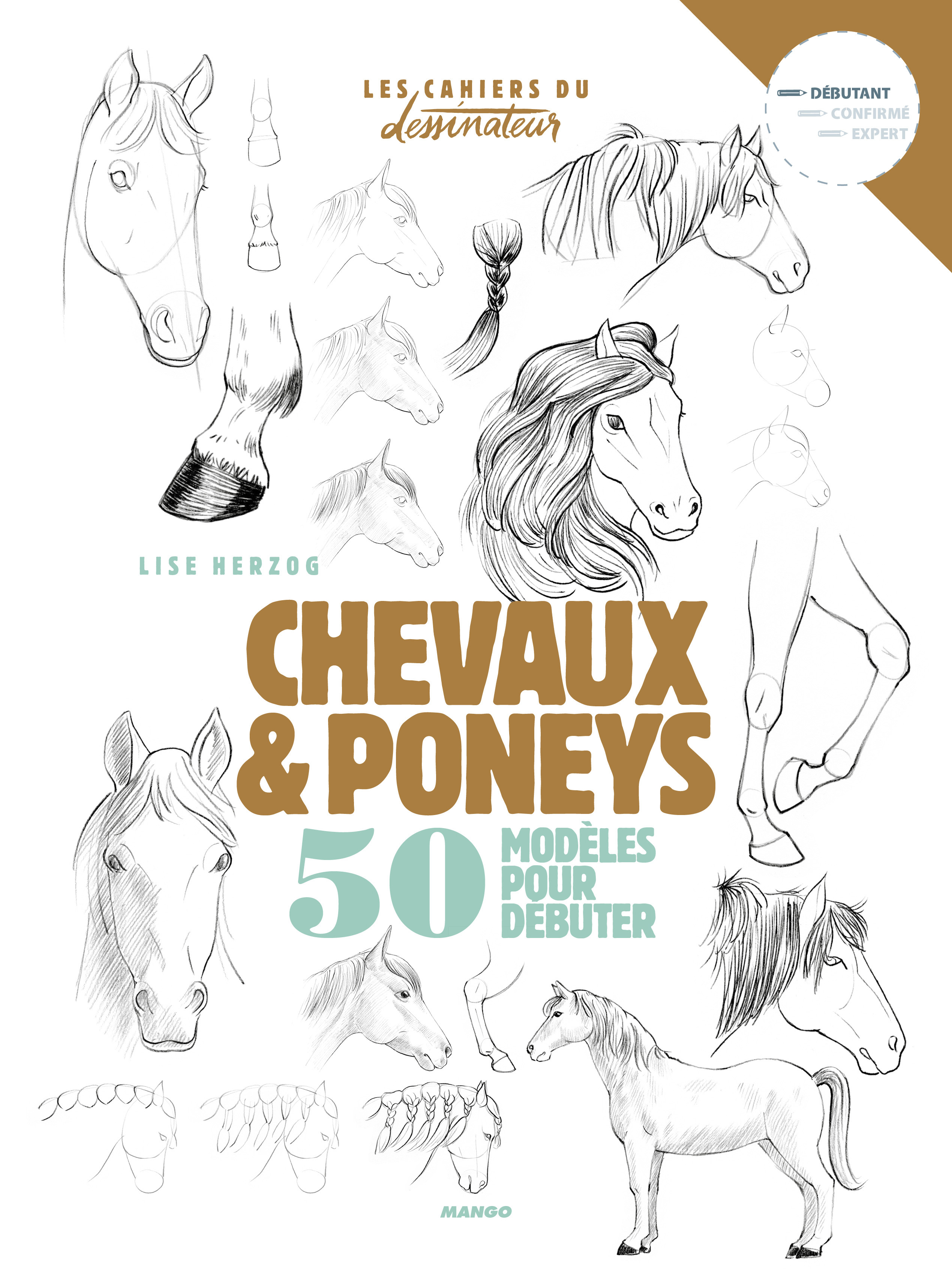 Dessiner chevaux et poneys - 50 modèles pour débuter le dessin (Broché)