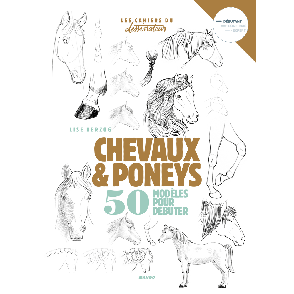 Dessiner chevaux et poneys - 50 modèles pour débuter le dessin (Broché)