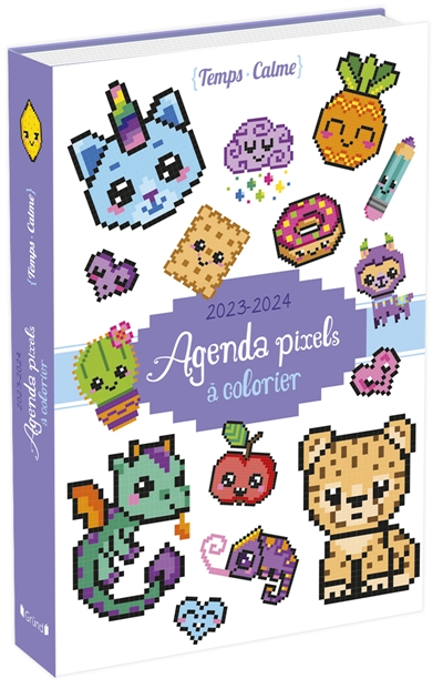 Agenda pixels à colorier 2023-2024 (Relié)