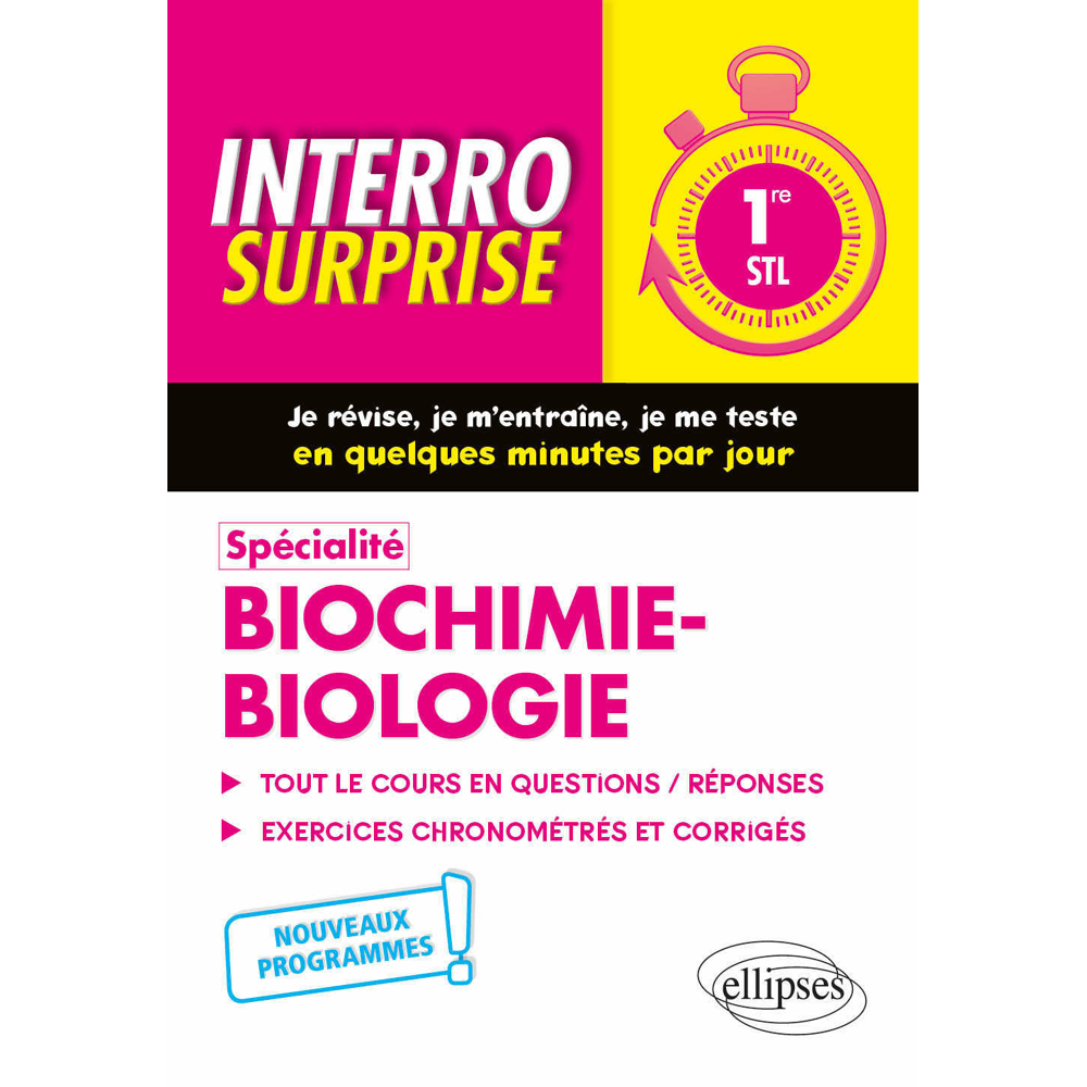 Spécialité Biochimie-biologie - Première STL - Nouveaux programmes (Broché)
