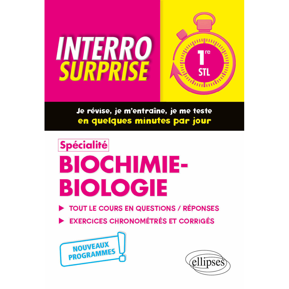 Spécialité Biochimie-biologie - Première STL - Nouveaux programmes (Broché)
