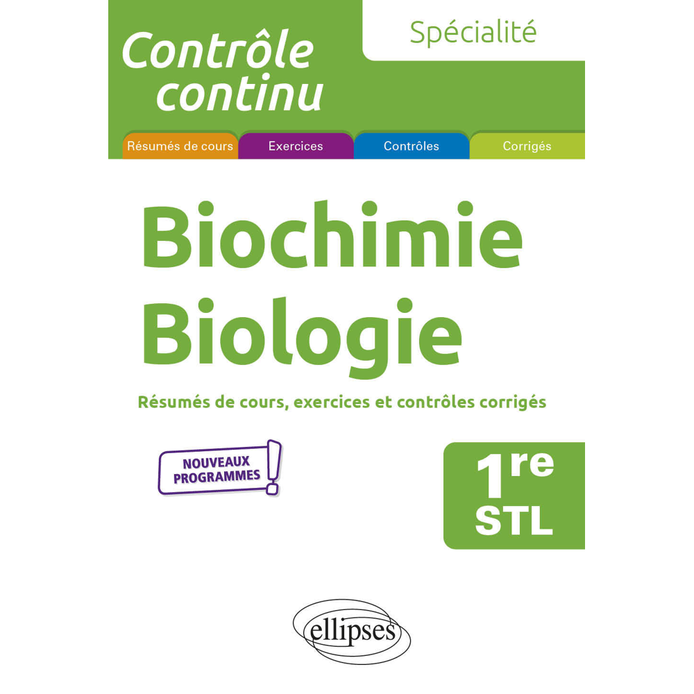 Spécialité Biochimie-biologie - Première STL (Broché)