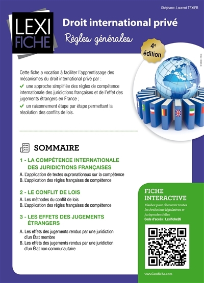 Droit international privé - Règles générales (Broché)