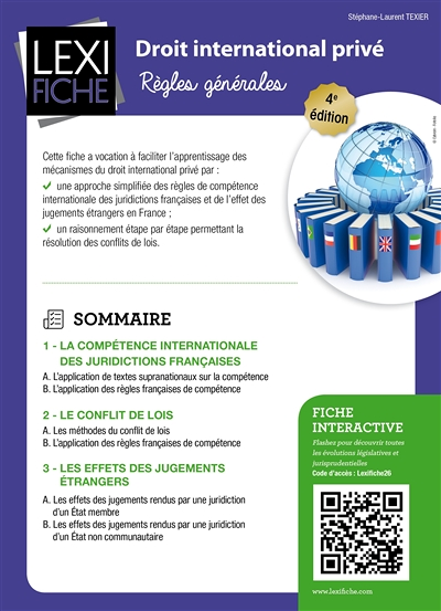 Droit international privé - Règles générales (Broché)