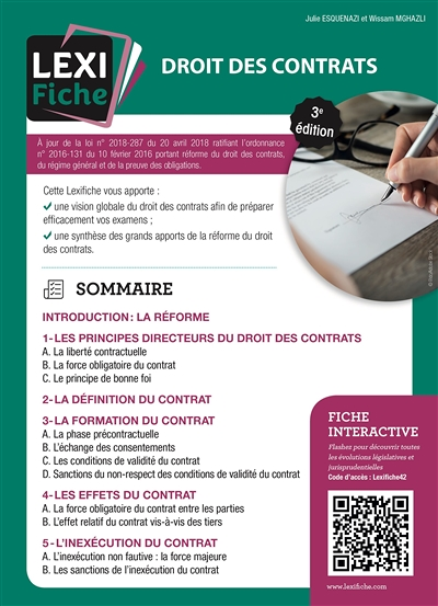 Droit des contrats - 3e édition (Broché)