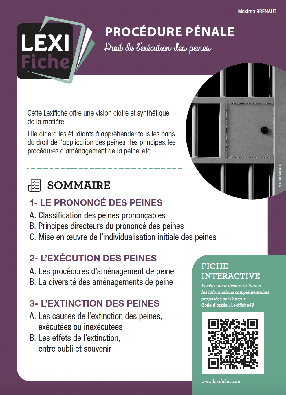 Procédure pénale (2e edition) - Droit de l'éxécution des peines (Broché)