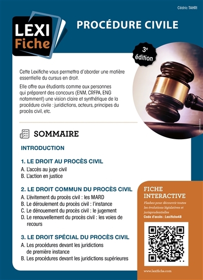 Procédure civile - 3e édition (Broché)