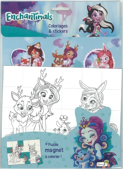 ENCHANTIMALS puzzle magnet coloriage & stickers (Jeunesse)