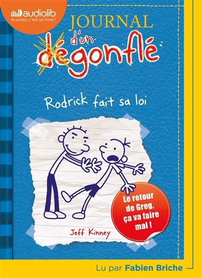 Journal d'un dégonflé 2 - Rodrick fait sa loi - Livre audio 1 CD MP3 (Livre lu)