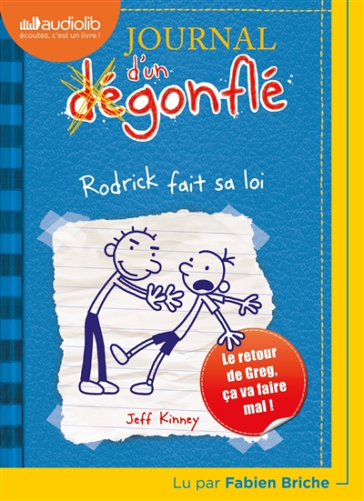 Journal d'un dégonflé 2 - Rodrick fait sa loi - Livre audio 1 CD MP3 (Livre lu)