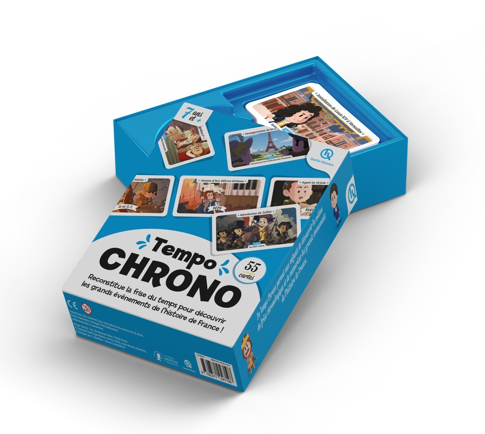 Tempo Chrono Histoire de France (2nde Ed) - Jeu de chronologie 7 ans et + (Coffret)