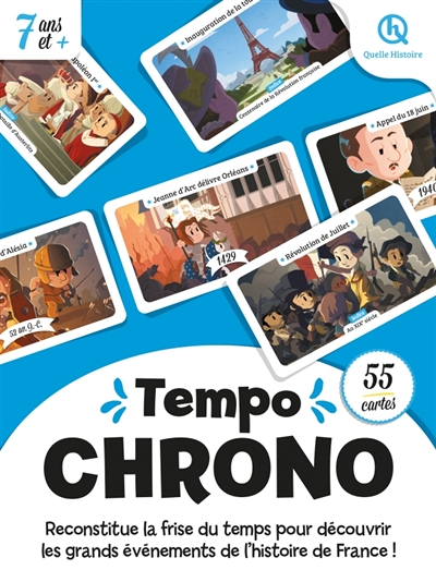 Tempo Chrono Histoire de France (2nde Ed) - Jeu de chronologie 7 ans et + (Coffret)