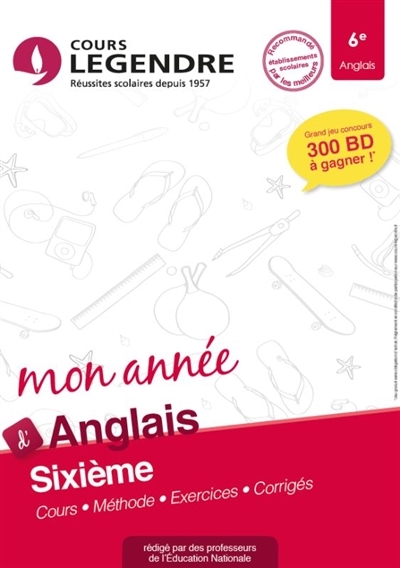 Mon année d'anglais 6è : Cours, méthode, exercices, corrigés - 6 (Broché)