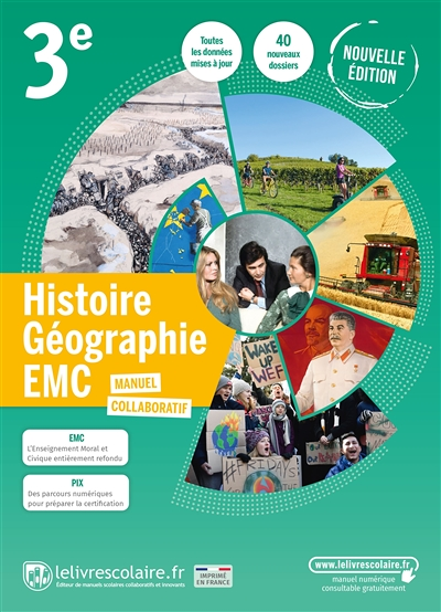Histoire Géographie 3e, manuel élève, édition 2021 (Broché)